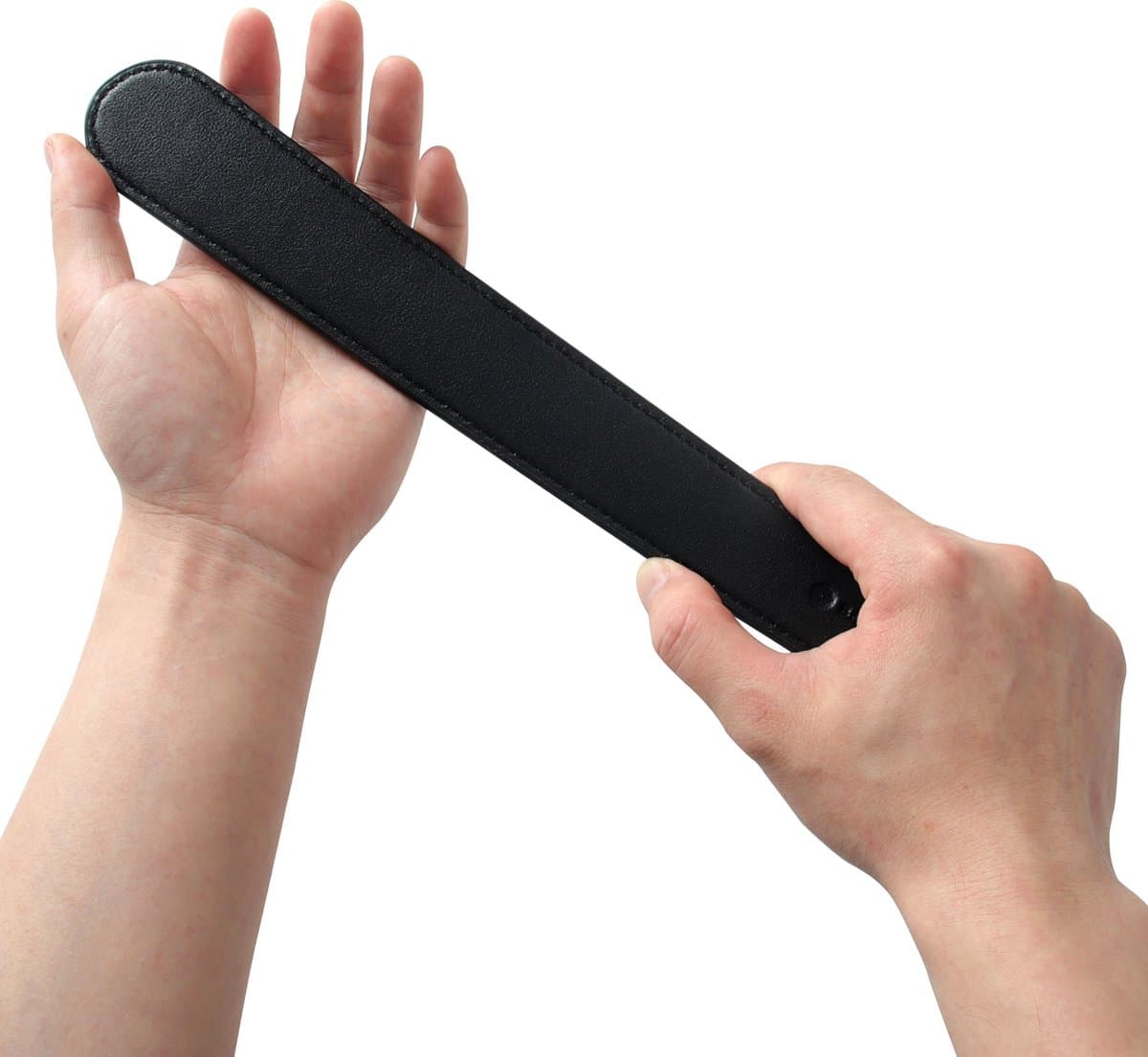 Banoch | Paddle zwart | Bolle en vlakke kant | 31 cm X 4 cm | imitatie leer | BDSM — afbeelding 1