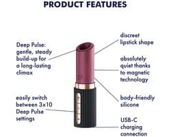 Satisfyer Pro 2 Kiss – Lipstick Vibrator met 3D Air Pulse Technologie - Zwart