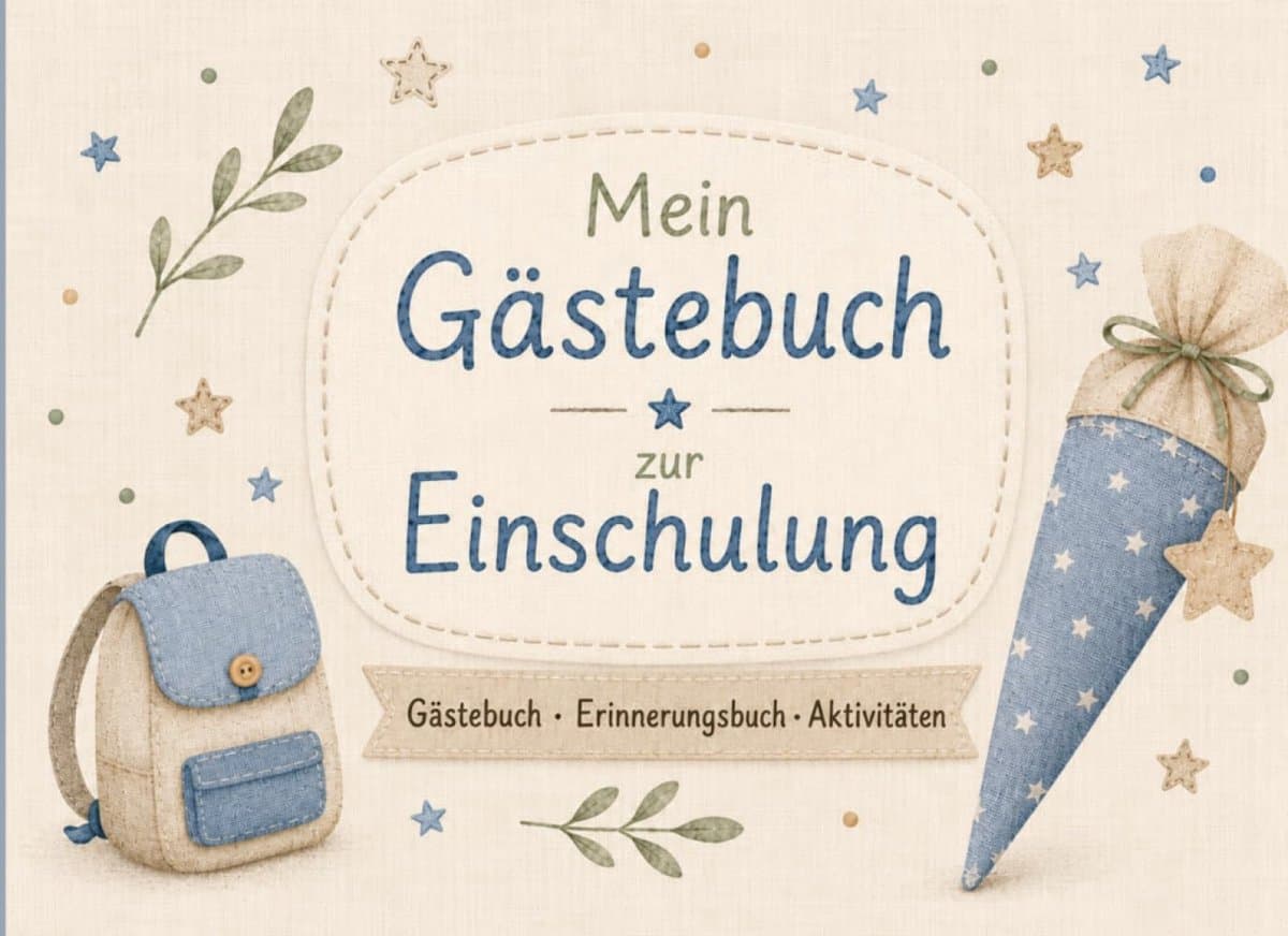 Gästebuch zur Einschulung: Gästebuch, Erinnerungsbuch, Aktivitäten — afbeelding 1