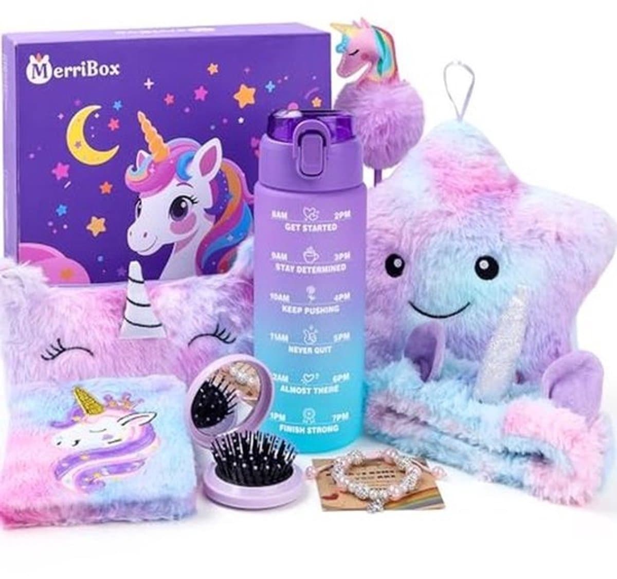 Magische Eenhoorn Cadeauset voor Meisjes van 4 tot 10 Jaar – Drinkflessen, Knuffelkussens en Meer – Perfect voor Verjaardag, Kerst en Speciale Gelegenheden — afbeelding 1