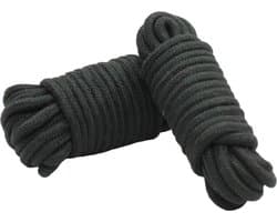 Bondage touw 2 X 2 Meter - 4 meter totaal - BDSM - Zwart - Stevig
