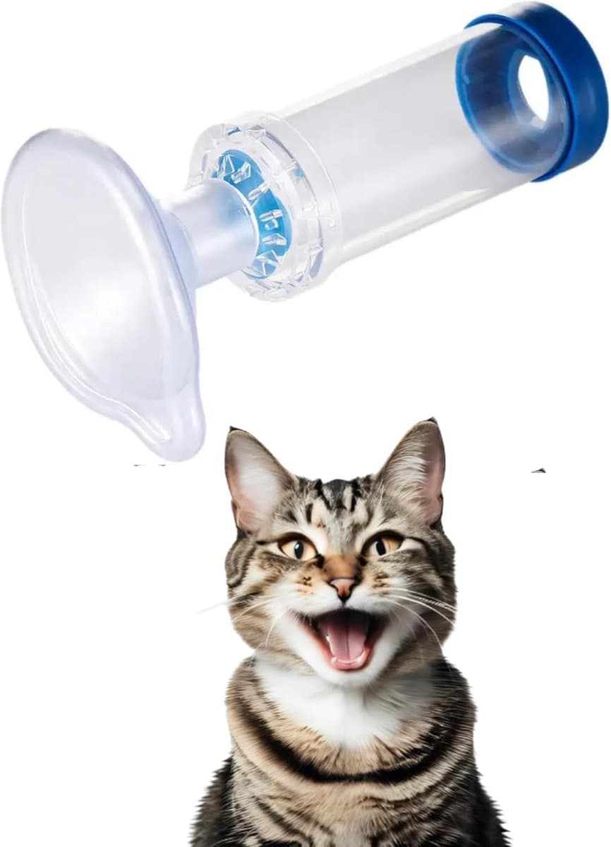 Huisdier Inhalator Spacer Met Gezichtsmasker - Draagbare Aerochamber Voor Katten, Comfortabel Gezichtsmasker Speciaal Voor Katten — afbeelding 1