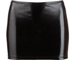 Cottelli Collection – Korte Strakke Wetlook Rok voor een Verleidelijke Achter Aanblik – Maat XS – Zwart