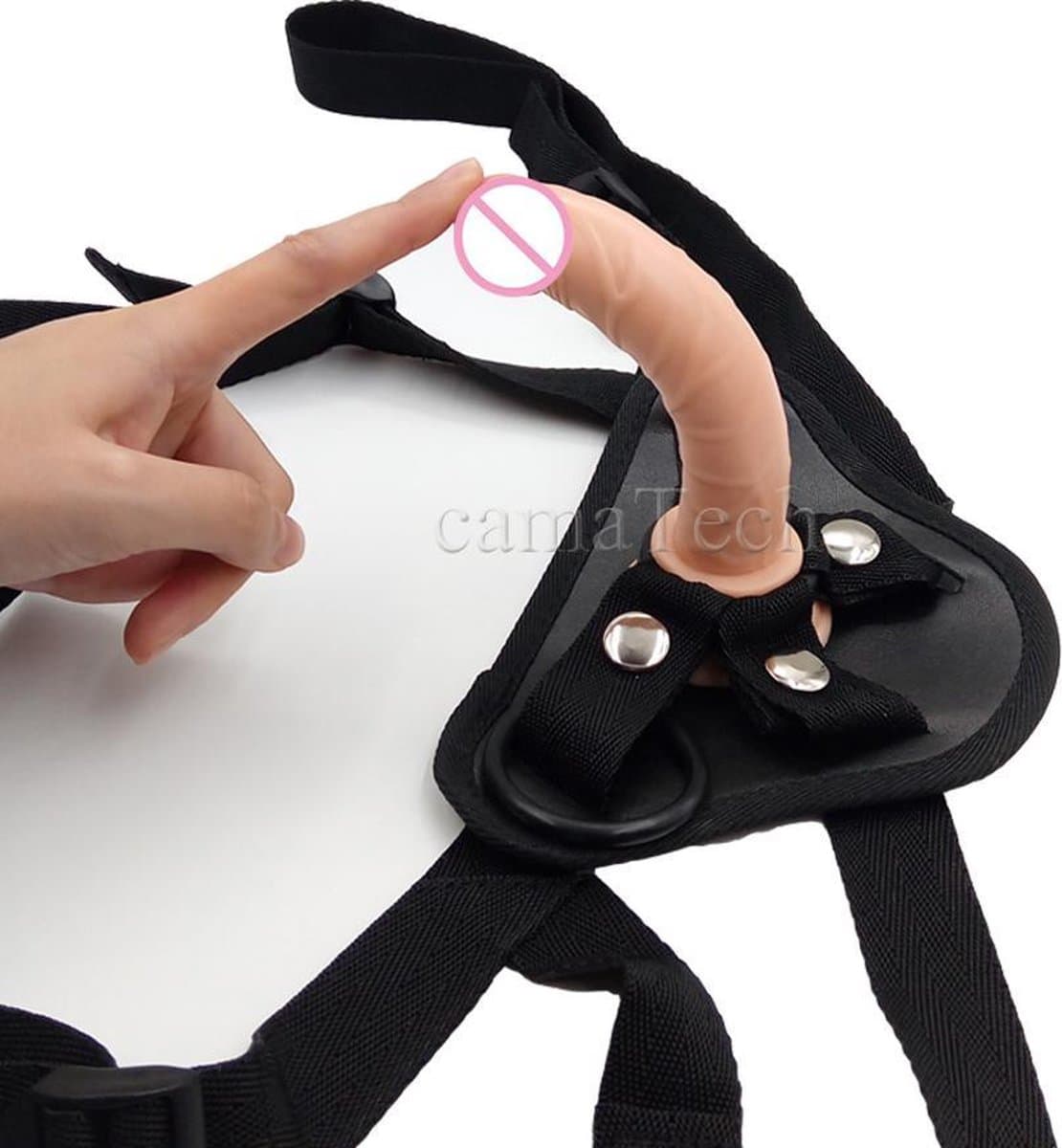 Voorbind Dildo - Strap On Set Met Dildo - Dildo - Strap On Harnas - Seksspeeltje - Sex Toy - Vrouwen / Mannen - 12CM — afbeelding 1