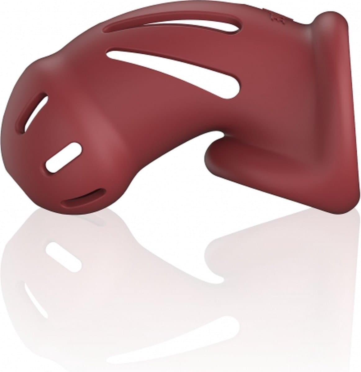 Model 28 - Ultra Soft Silicone Chastity Cage - Red — afbeelding 1