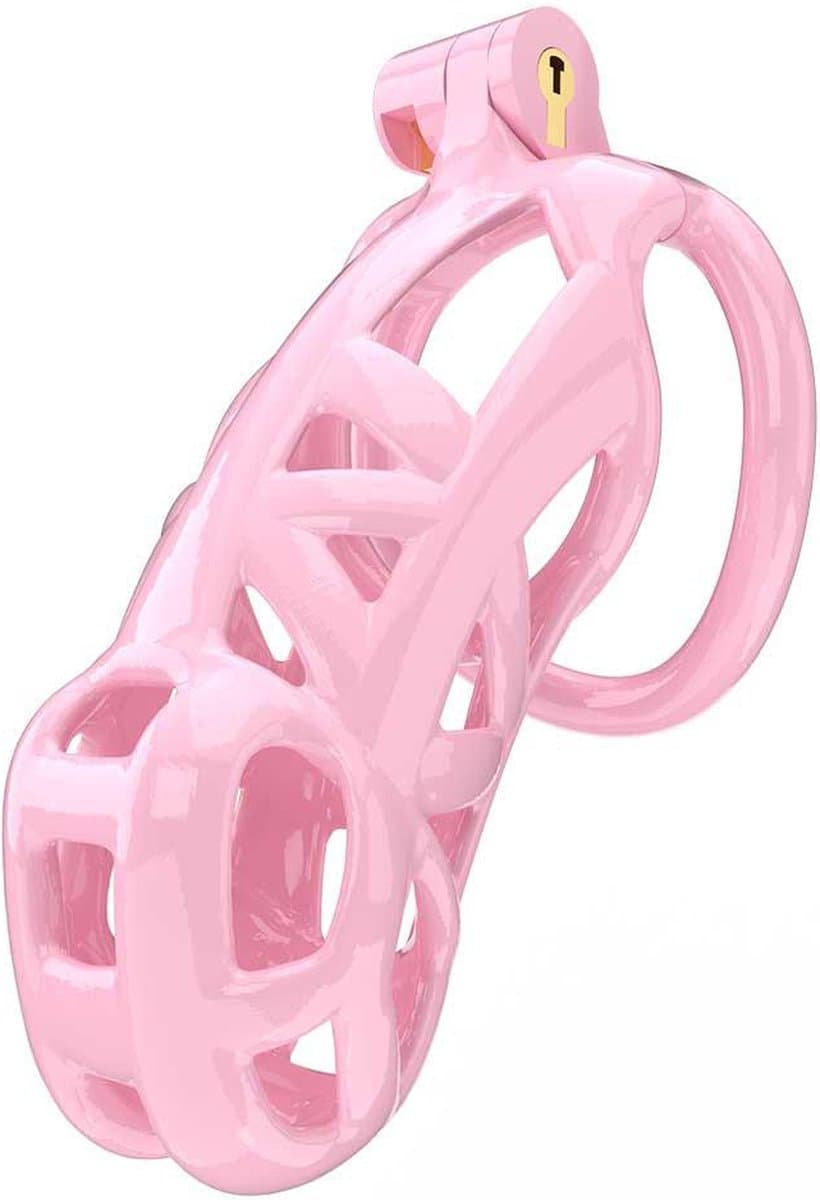 Rimba Toys - P-Cage PC01 - Kunststof Kuisheidskooi - Peniskooi - Chastity - Roze - Verkrijgbaar in 3 maten — afbeelding 1
