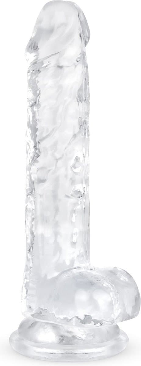 Jelly Dildo met ballen - 17 cm — afbeelding 1
