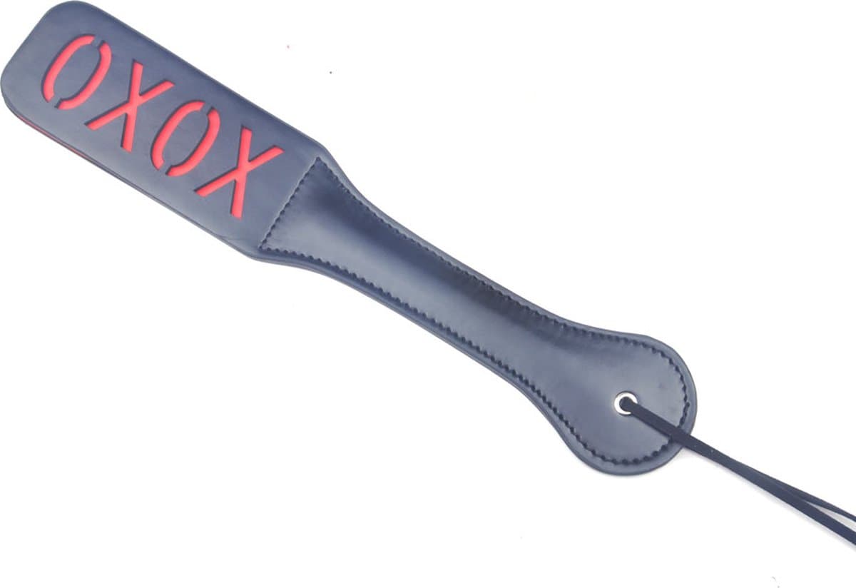 Spanking Paddle XOXO - SM attribuut - Hoogwaardig kwaliteit - Voor volwassenen - Zwart - Kunststof - Spannend voor koppels - Sex speeltjes - Sex toys - Makkelijk in gebruik - Erotiek - Bondage - Sexspelletjes voor mannen en vrouwen — afbeelding 1