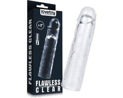 LoveToy - Flawless - Transparante Penis Sleeve - 19 cm