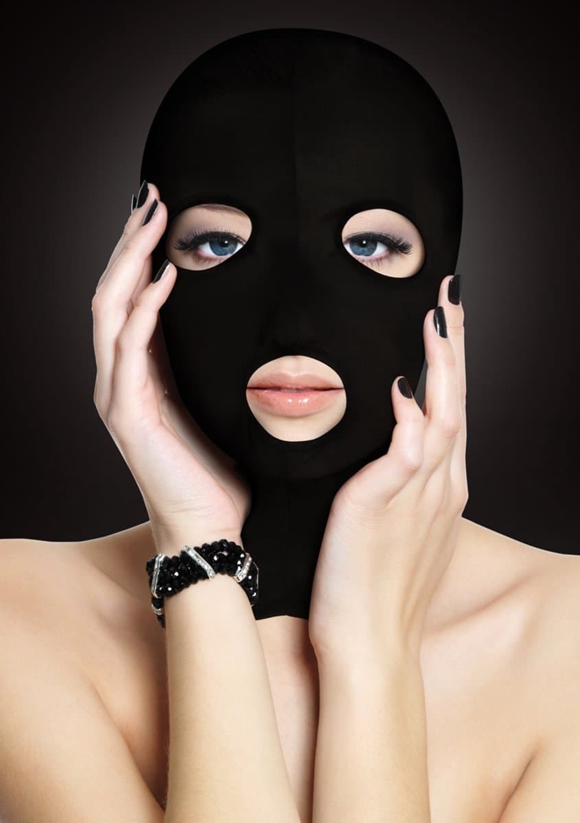 OUCH! - Subversie Masker voor Gezichts Bedekking met Open Mond en Ogen Licht Transparant – Zwart — afbeelding 1