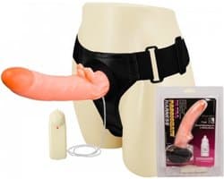 Hismith Vibrerende Strap-on Dildo met Harnas – 17,8 cm – 10 Vibratiestanden – Zwart