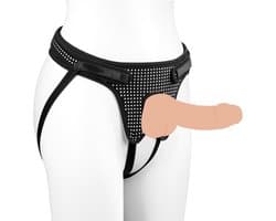 LoveToy - Easy Strap-on Harnas (zonder dildo) - Zwart & Wit