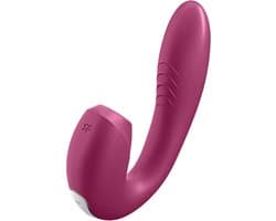 Satisfyer, drukgolfvibrator, konijn, 'Sunray', 15 cm, met app, waterdicht, oplaadbaar, huidvriendelijke siliconen