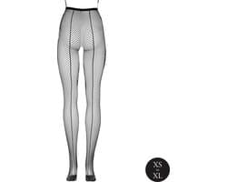 Panty with Small Fishnet Structure - OS - Black