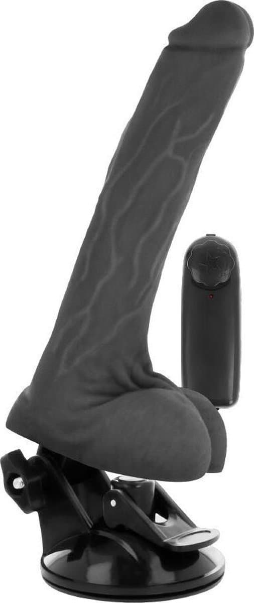 BASECOCK | Basecock Realistic Vibrator Remote Control Black 20cm | Sex Toy for Woman — afbeelding 1
