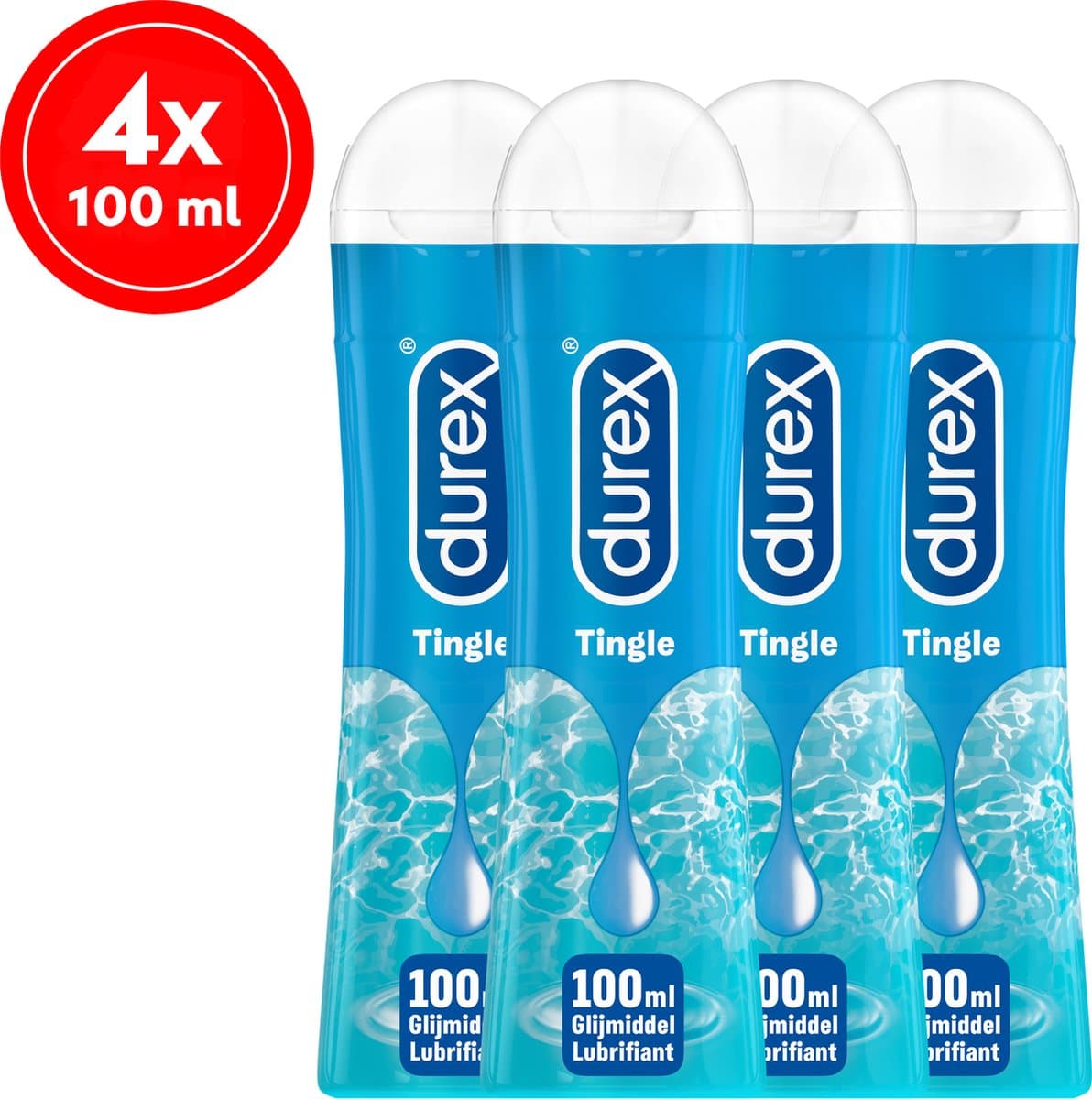 Durex Glijmiddel Play Pleasure Gel Tingle – 100ml x4 — afbeelding 1