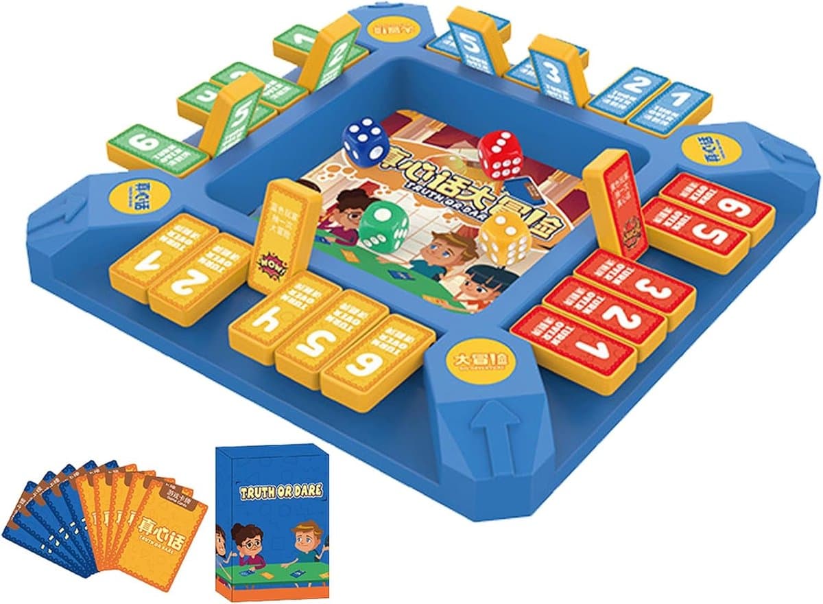 Gezelschapsspel - Spelletjes Avond - Sociale Interactie - 54 Opdrachtenkaarten - 20x20cm Bord — afbeelding 1