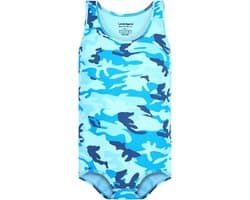 Camo Mouwloze Tank Top Bodysuit Romper voor Heren - Comfortabele Stretch Katoen