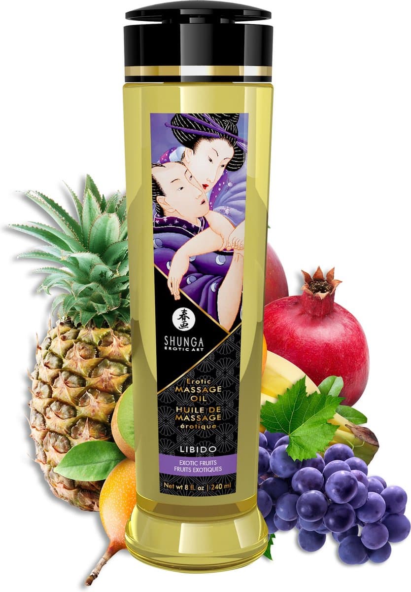 Shunga - Massageolie - Libido Exotic Fruit - 240 ml — afbeelding 1