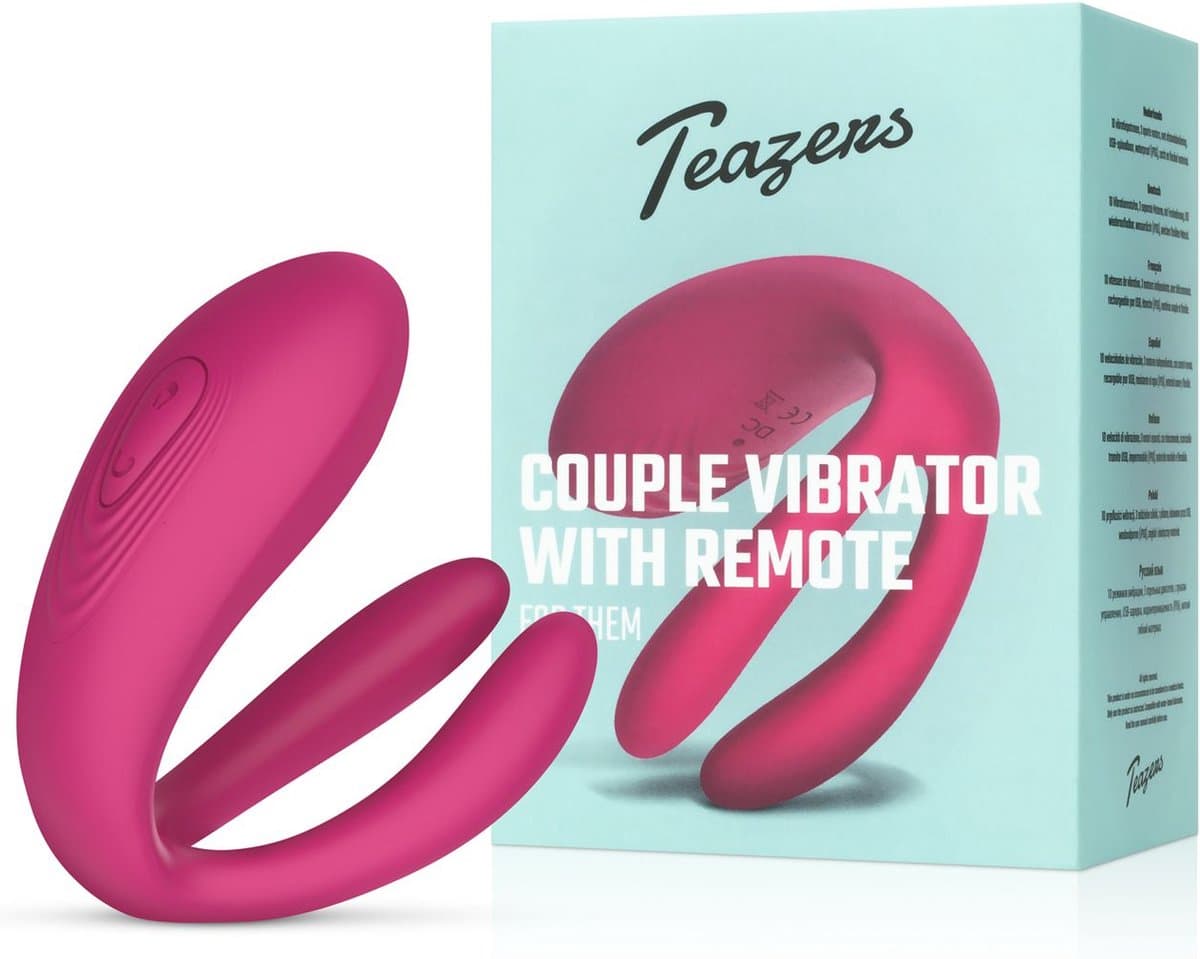Teazers - Koppelvibrator met Afstandsbediening - Vibrator - Vibrators voor Vrouwen en Mannen - Sex Toys voor Vrouwen - Vibrators - Vibrator voor Koppels - Vibrator met Afstandsbediening - Roze — afbeelding 1