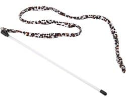 Teaser Toy, Cat Teaser Stick Chaser Wand Leopard Print Tail with Bell Cat Chaser Toy for Kitten Cat Having Fun Exercise Playing