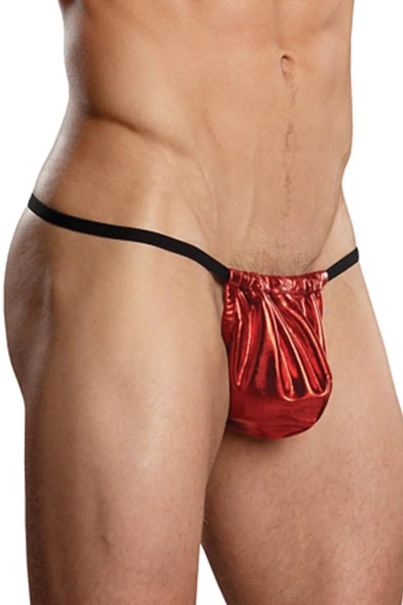 Rode Heren Tanga in Kunstleer - Comfortabele Heren Ondergoed in XS tot XL — afbeelding 1