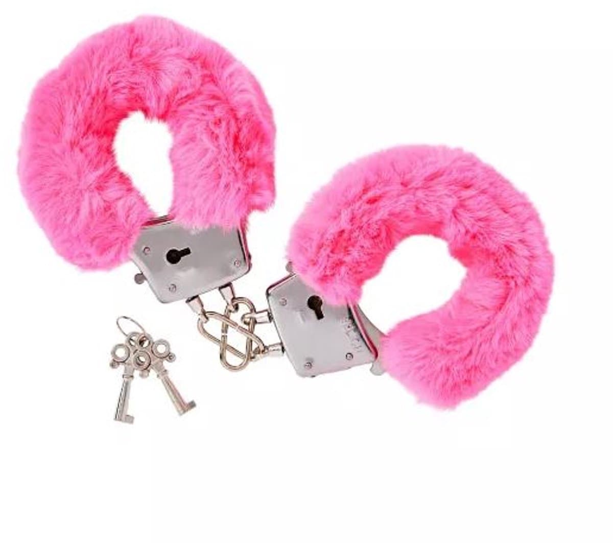 Handboeien pluche - Fluffy handboeien - Hand cuffs - Roleplay - Erotische speeltjes - Seksspeeltje - Vastbinden - Erotiek - Inclusief 2 sleuteltjes - Roze - Jonyx — afbeelding 1