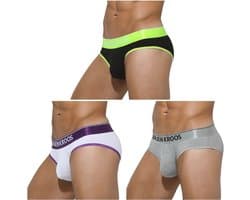 Casey Kevin Jockstrap Heren (3 Pack) Katoen Ondergoed Ademend Atletische Supporter Strings Lage Taille Mannen Sport Jock Strap